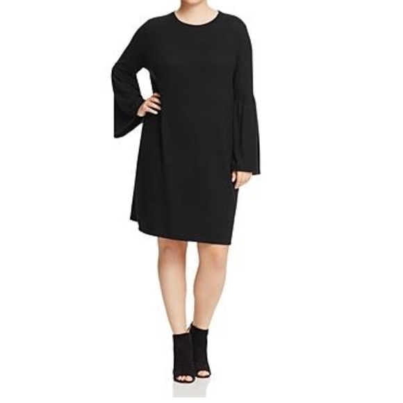 B Collection by Bobeau Curvy Shift Dress Navy 1X - Picture 3 of 8